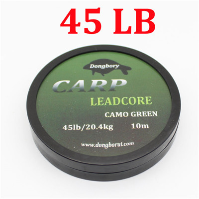 Explopur 35lb 5m Leadcore Braided Camouflage Carp Fishing Line Hair Rigs Lead Core Fishing Tackle