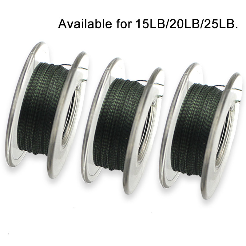 50m Carp Fishing Line 6 Strand Tightly Soft Hooklink Uncoated Braided Fishing Line For Hair Rig Making Carp Fishing Tackle Wires
