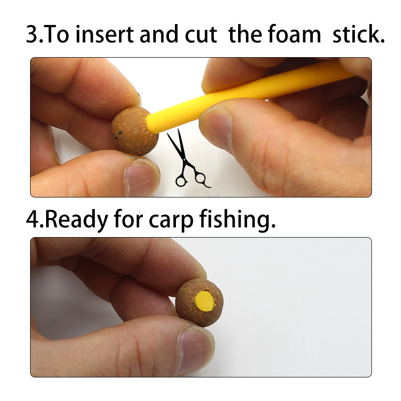 6mm Carp Fishing Tackle Kit Chod Zig Rig Foam Carp Accessories+Pellet Carp Fishing Bait Corer For Fishing Lure Punch Hole Tool