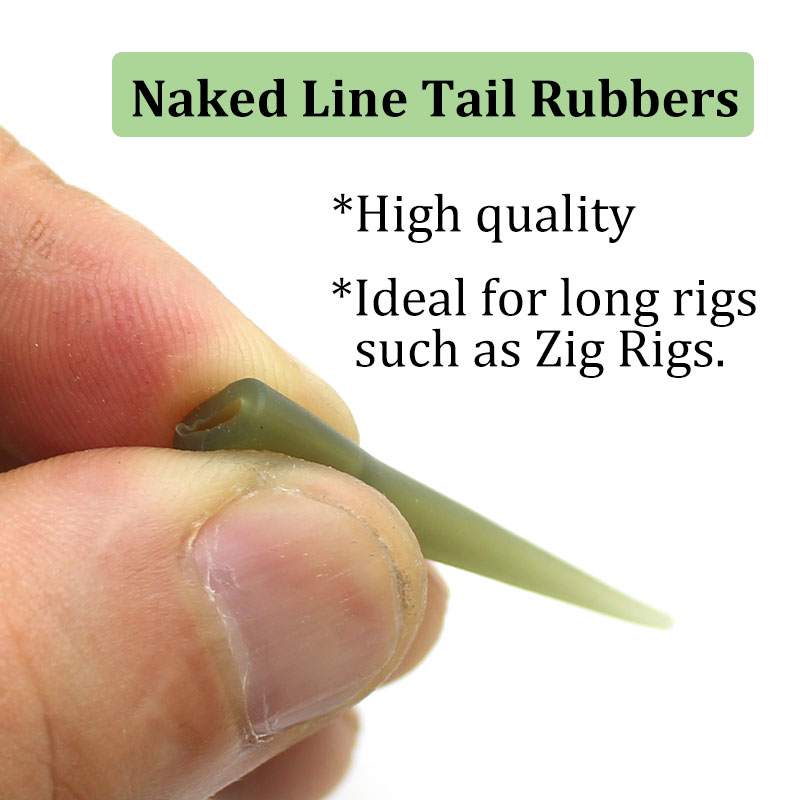 Carp Fishing Accessories Naked Fluorocarbon Line Fishing Tools Tail Rubber For Zig Rig Coarse Lead Clip Fishing Tackle