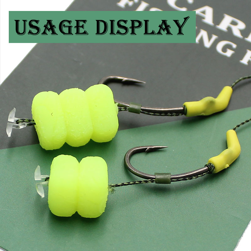 Dovesun Carp Fishing Hair Rigs Kit - Pre-Tied Rigs With Hooks (Sizes 2,4,6,8) & Corn Flavor Bait