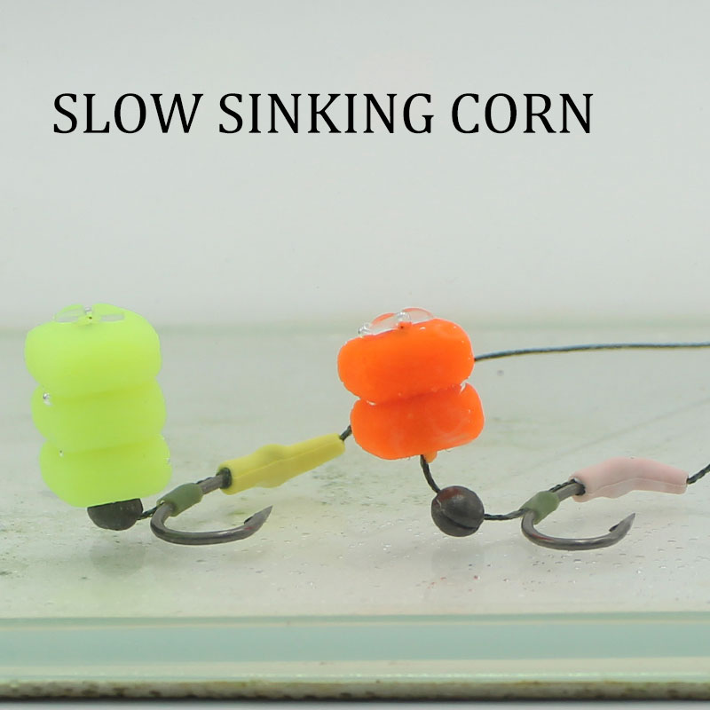 Carp Fishing Bait Double Corn Hair Ronnie Rigs Method Feeder Slow Sinking Corn Pop Up Boilies For Carp Fishing Accessories
