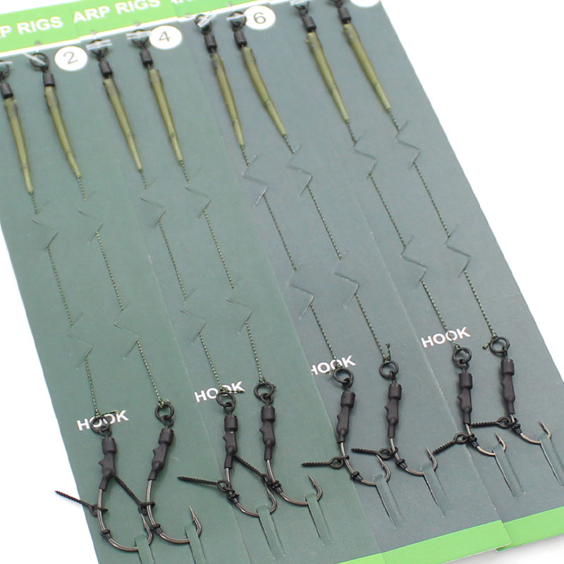 Carp Fishing Accessories Ready Tied Ronnie Carp Rigs Quick Change Hooklink Carp Fishing Hook Line For Carp Fishing End Tackle