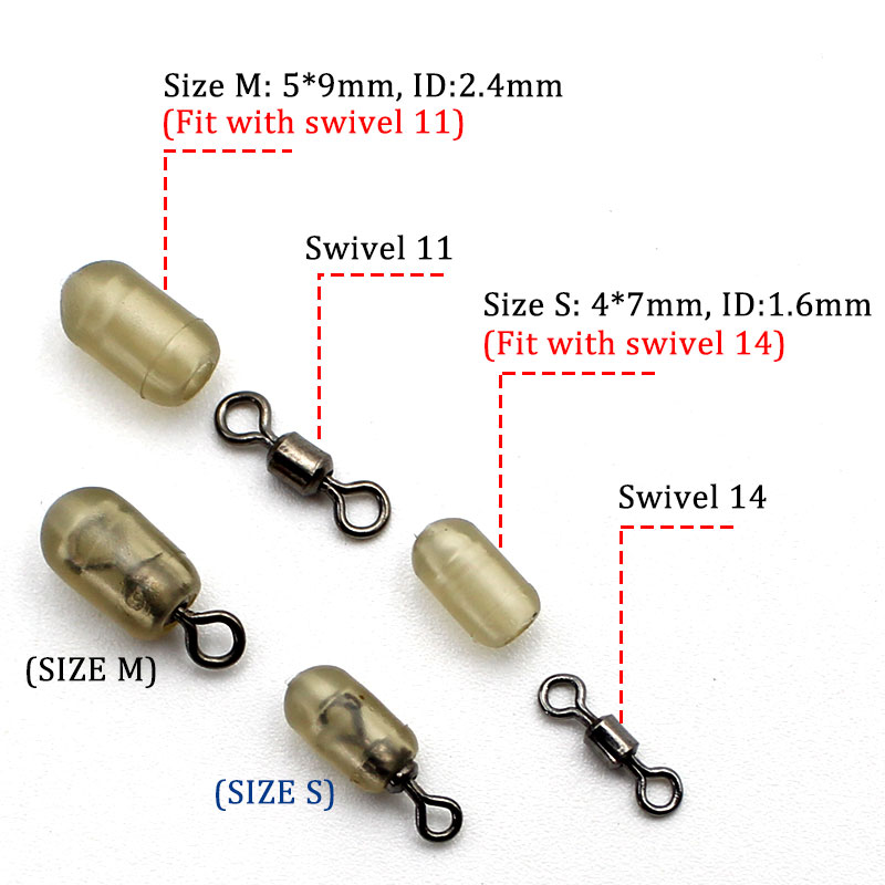Carp Fishing Accessories Method Feeder Fishing Swivel Stop Beads For Carp Hair Rig Anti Tangle Hook Stop Beads End Tackle