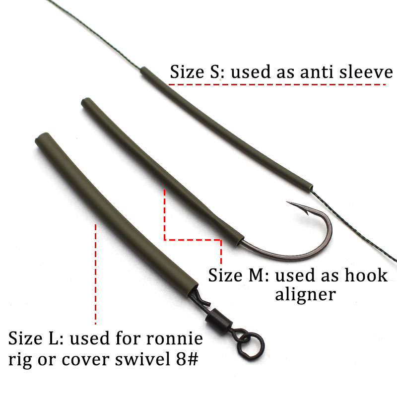 Carp Fishing Accessories Silicone Rig Tube Water Steam Heat Shrink Tubing For Carp Fishing Ronnie Rigs Terminal Tackle