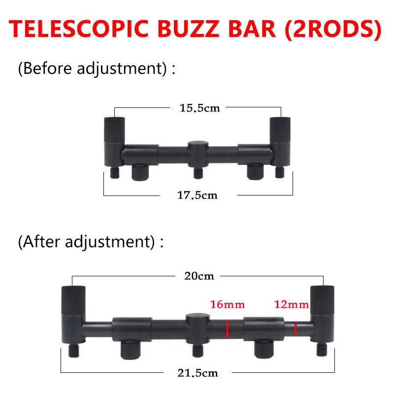 Carp Fishing  Telescopic Buzz Bar   2/3 Rods