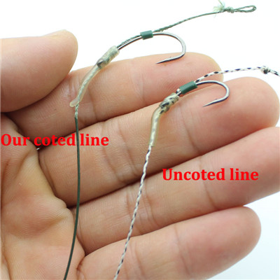 dongbory 10 M Carp Fishing Line Coated Hook Link 25 35 LB Braid HookLink  Skinlink Semi Stiff Hair Rig Bream Tench Coarse Fishing Tackle