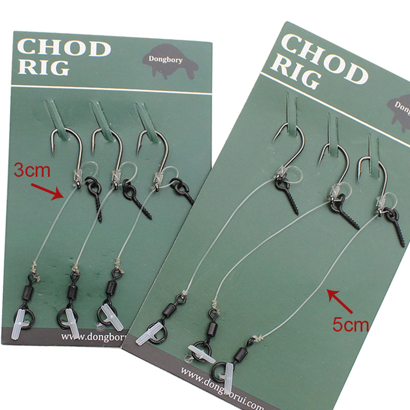 1pack carp fishing tackle with filament 18lb fishing line/boilies screw small rig/fishing hook6/8/10 pop up chod rigs