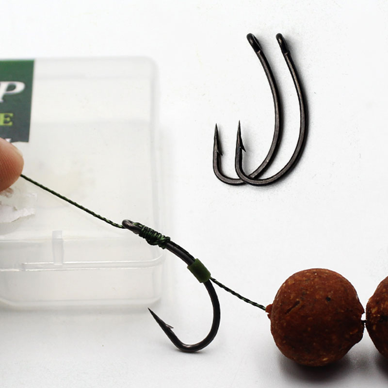 Carp Fishing Hook PTFE Coating Fish Hook High Carbon Steel Barbed Hook Carp Rigs Carp Hook For Fishing Accessories