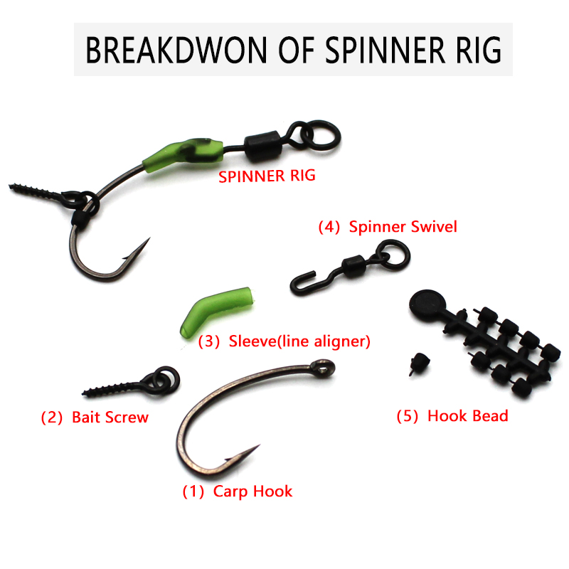 Carp fishing Spinner Ring Swivel Spinner Swivel Size 8 Size 11