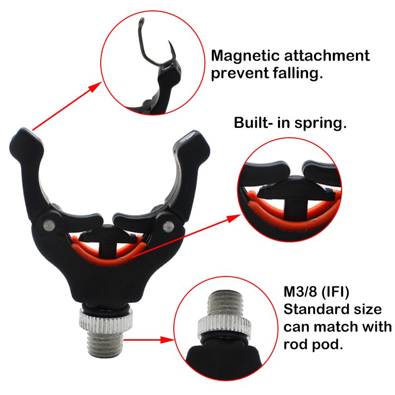 thumbnail image 2 of Max Performance Front Adjustable Feeder Rod Rest | Coarse Carp Fishing, Orange, Made In UK 2 of 2