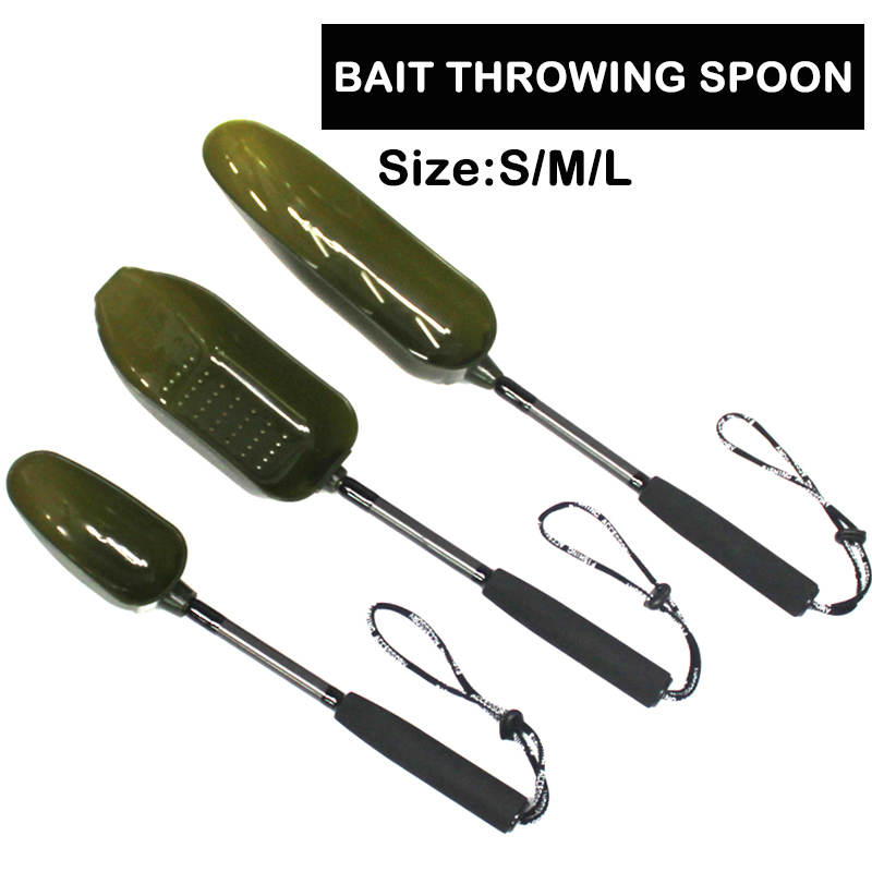 Baiting throwing Spoon and Handle Boilies Throwing Spoon Bait Carp Coarse Fishing Tackle