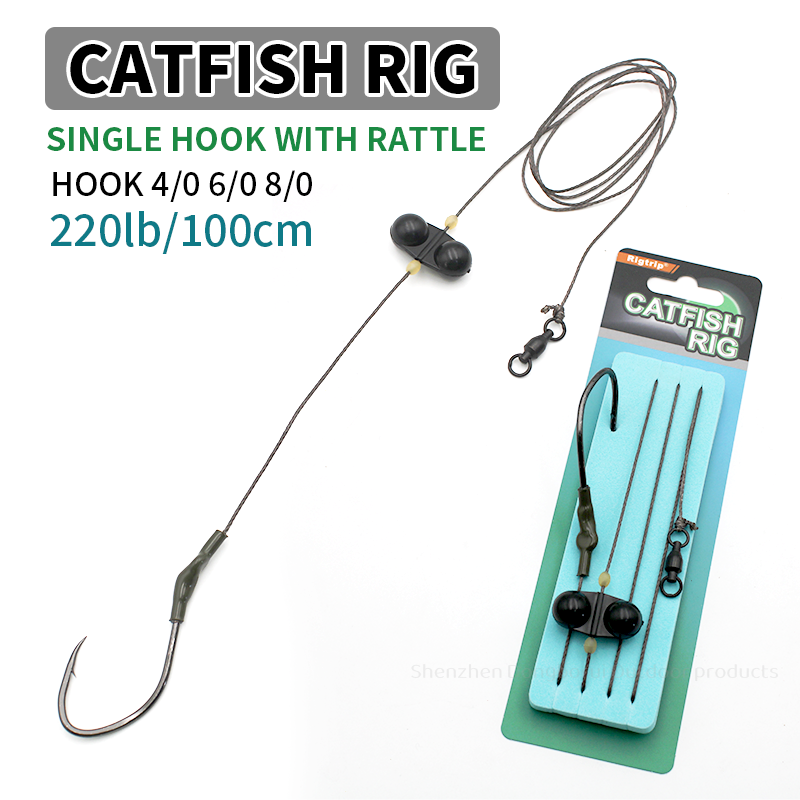 Catfish  Rig  Single  Hook  with  rattle Ready made  Rigs