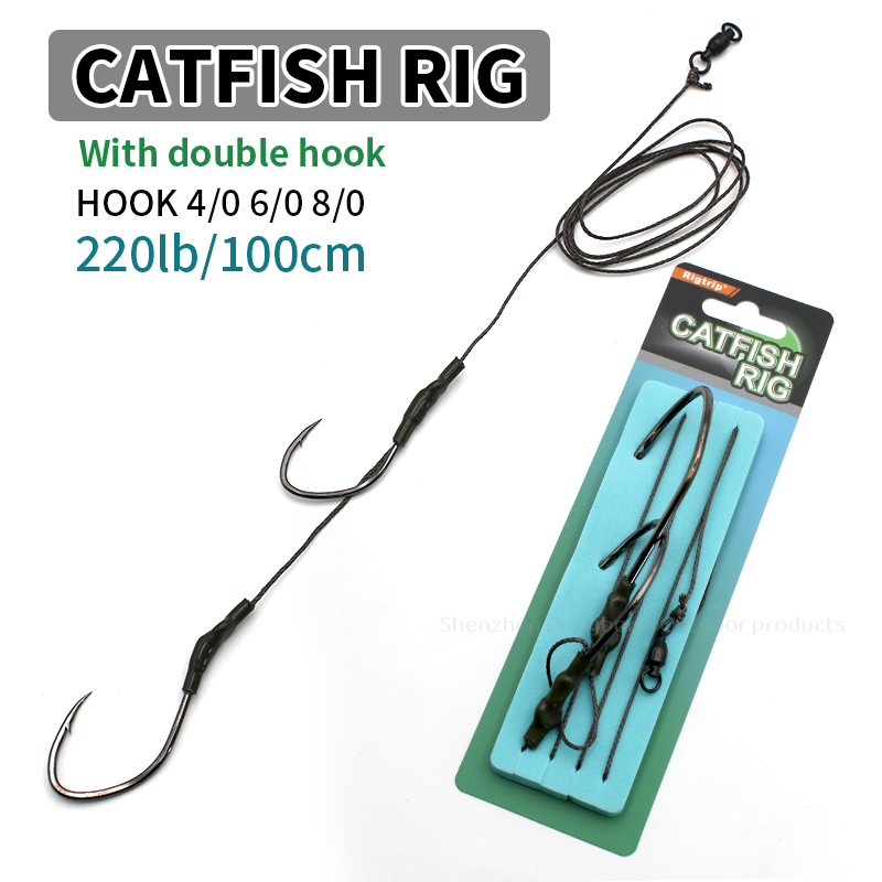 Catfish  Rig    with  double  hook  Ready made  Rigs