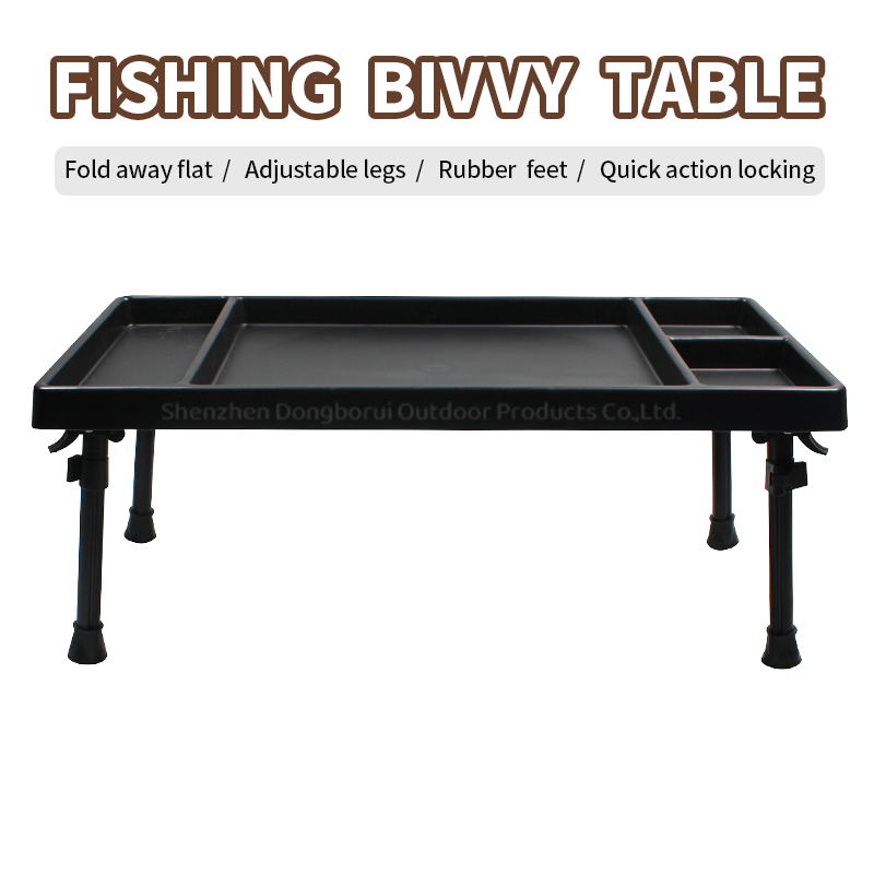Adjustable Plastic Fishing Folding Table Portable Tool Outdoor Carp Fishing Bivvy Tables