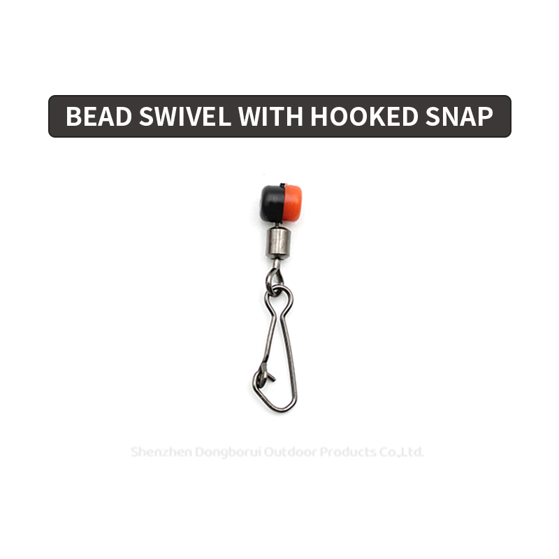 Feeder Bead Swivel With Hooked Snap Perfect for Natural Running Feeder Rigs