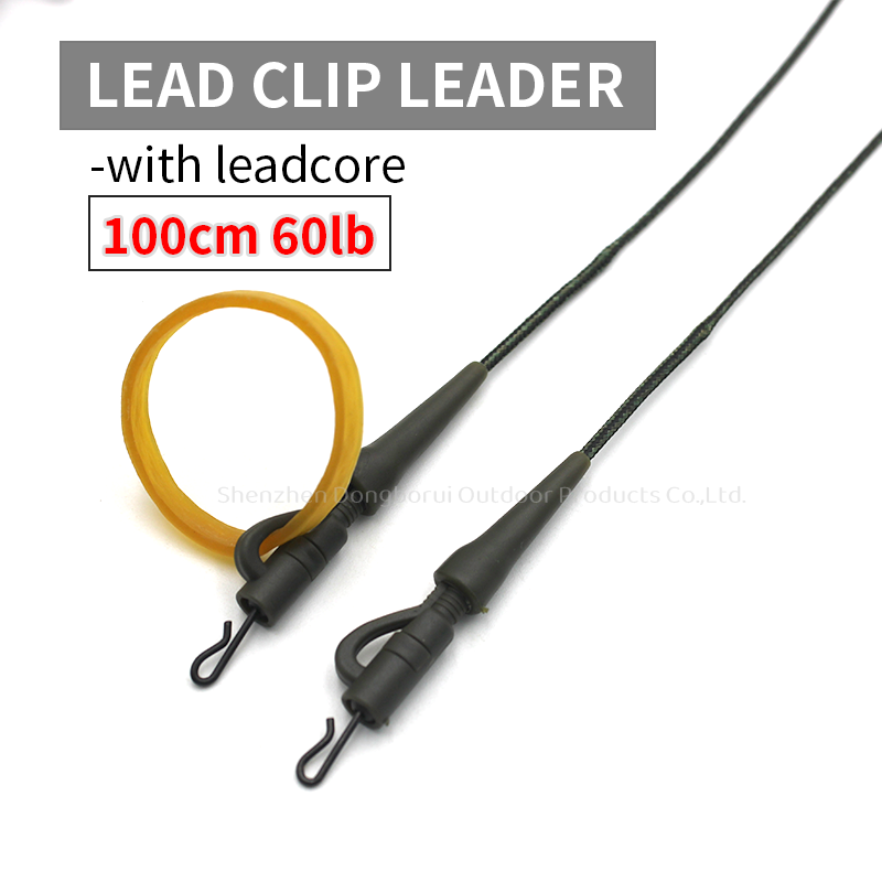 Carp Fishing  Lead  Clip   Leader  with  lead  core   60lb Fishing  Leadcore  Leader