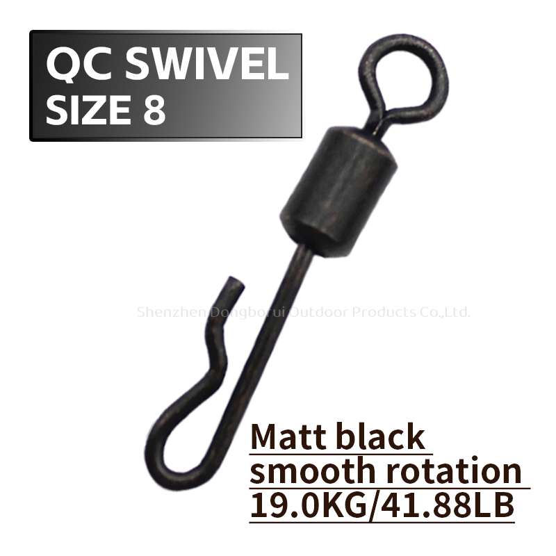 Quick Change Swivel Size 8 Smooth Rotation Fit with Antitangle Sleeve Lead Clip Carp Fishing Accessories
